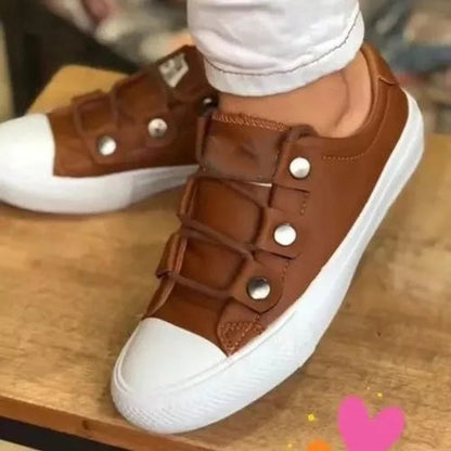 Trendy Leren Sneakers