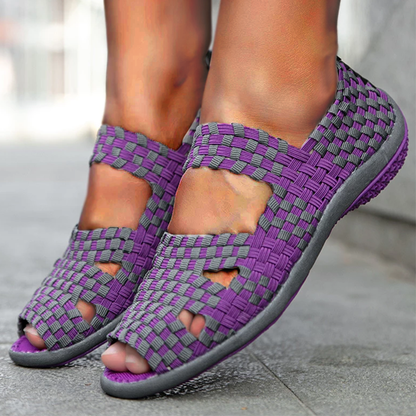 Womens Woven Flat Shoes