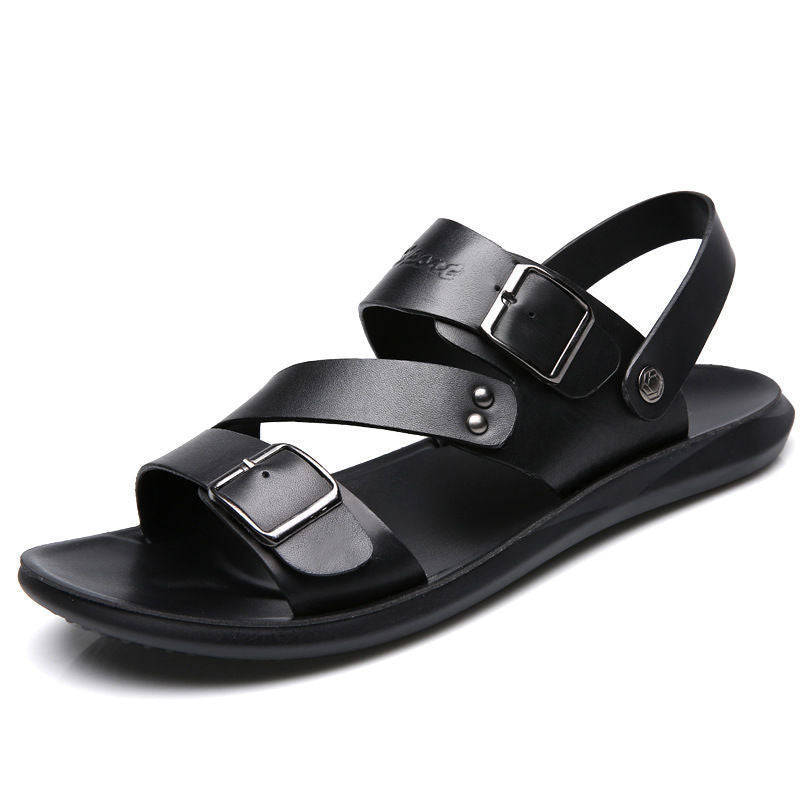 Heren Leren Flats sandalen