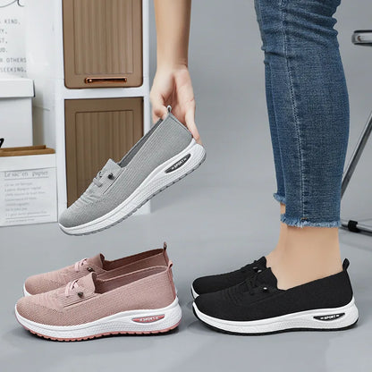 Dames Mesh Gebreide Slip-On Schoenen