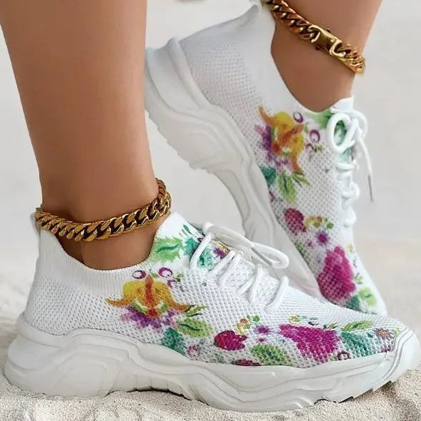 Orthopedische sneakers met bloemen