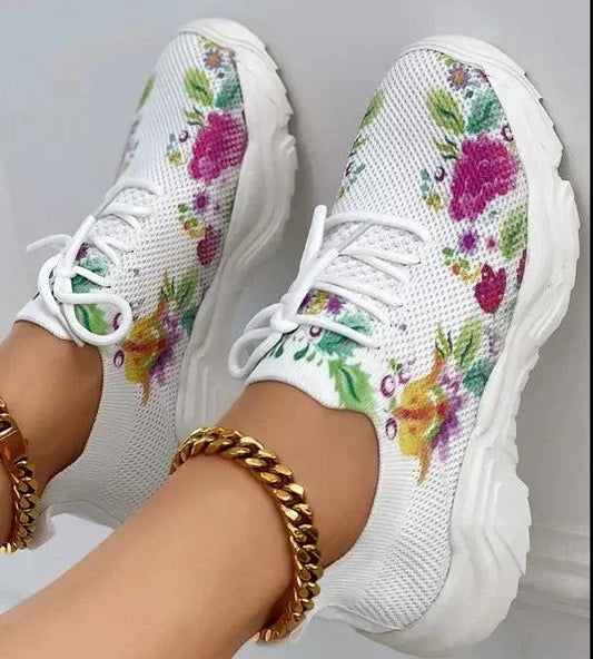 Orthopedische sneakers met bloemen