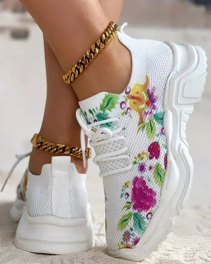 Orthopedische sneakers met bloemen