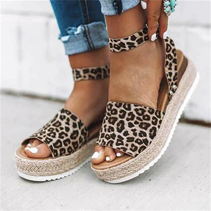 Damessandaal met platform Espadrilles