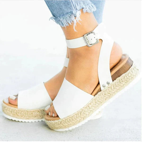 Damessandaal met platform Espadrilles