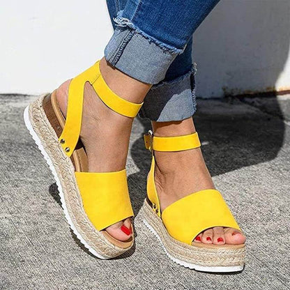 Damessandaal met platform Espadrilles