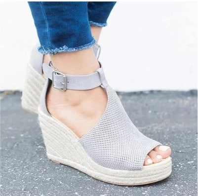 Open toe wedge comfy sandals