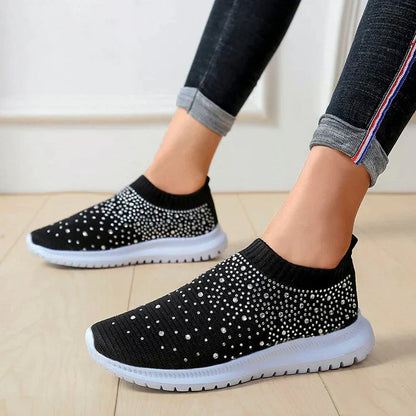 Gevulkaniseerde schoenen Sneakers Vrouwen Trainers Gebreide Sneakers Vrouwen Slip-on