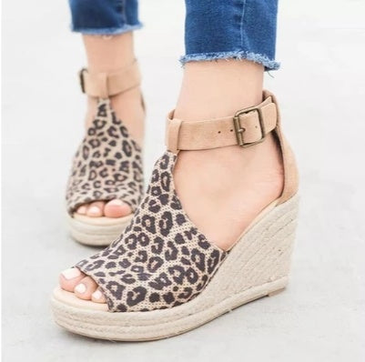 Open toe wedge comfy sandals