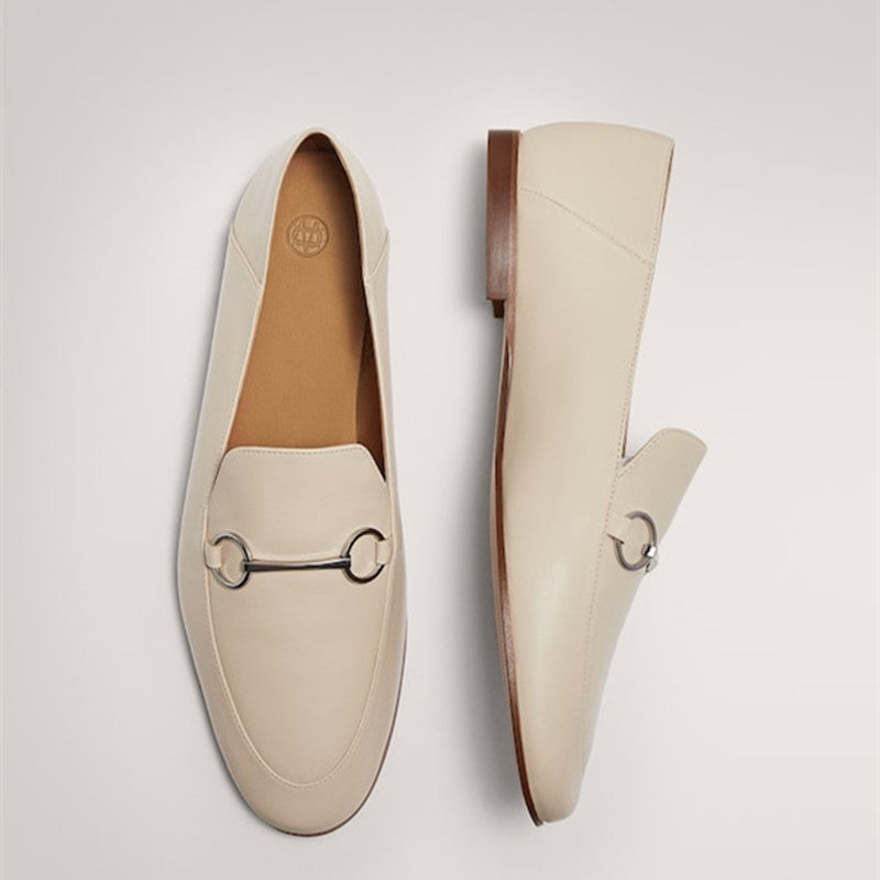 Vrouwen Loafers Slip-On leren schoenen platte formele schoenen