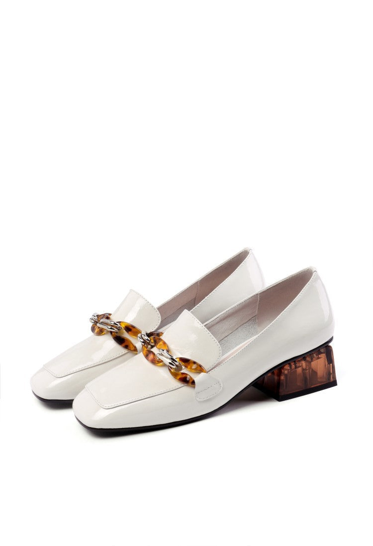 Vrouwen Lage Blokhak Loafers