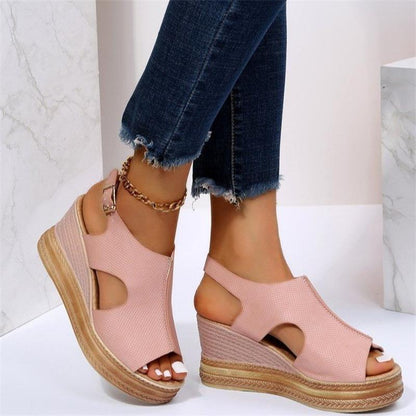 Sleek wedge heel sandals