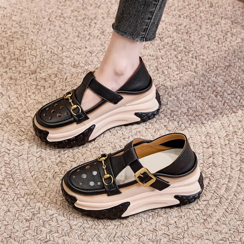 Dames Casual Lace Up Holle Zomer Sandalen