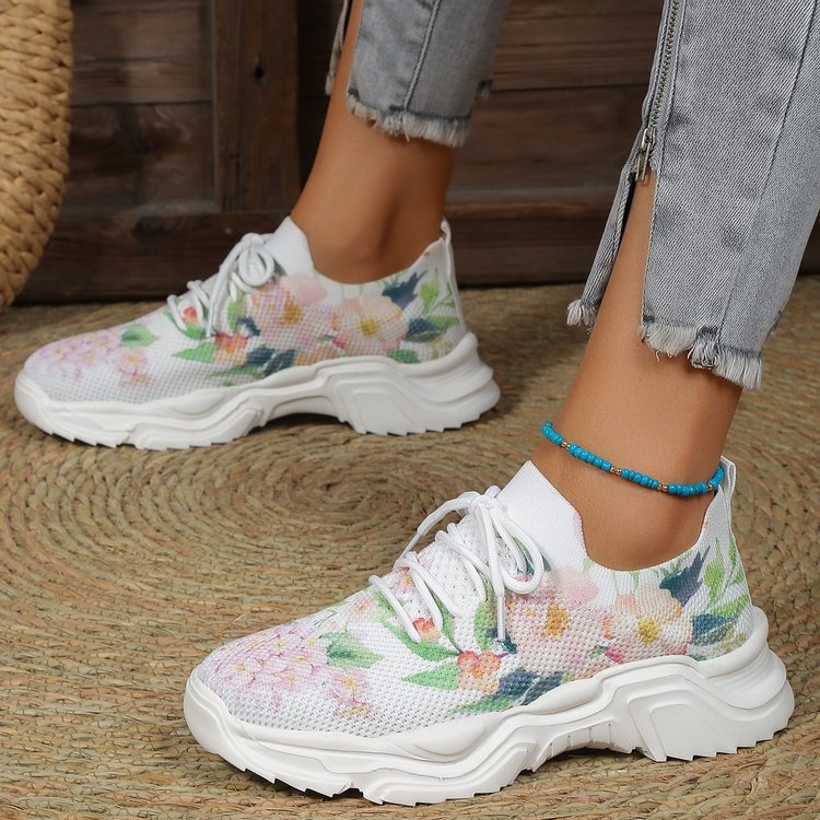 Orthopedische sneakers met bloemen