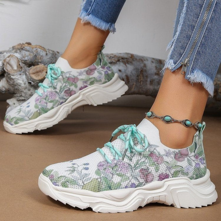 Orthopedische sneakers met bloemen