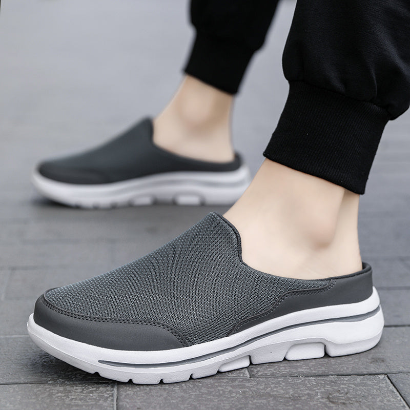 Slip-on Mesh Half Schoenen Straat Heren Slippers Lichtgewicht Comfortabele Sandalen