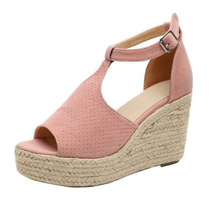 Open toe wedge comfy sandals