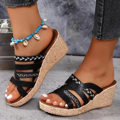 Sandalen met sleehak