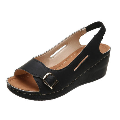 Womens Peep Toe Wedge Sandals