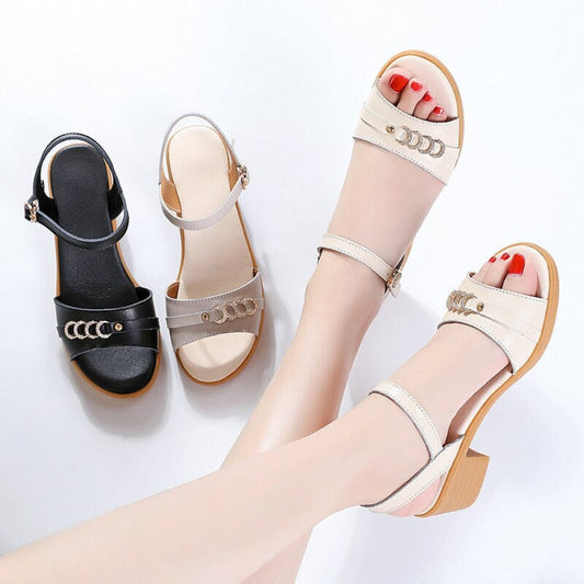 Halfhoge platte casual sandalen