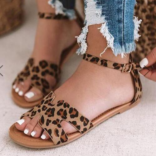 Slangenprint sandalen