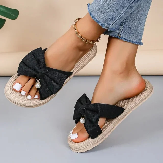 Zomer Nieuwe Trend Boogdetail Knoop Sandalen