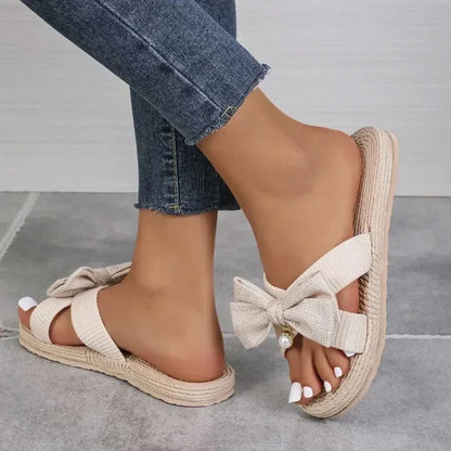 Zomer Nieuwe Trend Boogdetail Knoop Sandalen