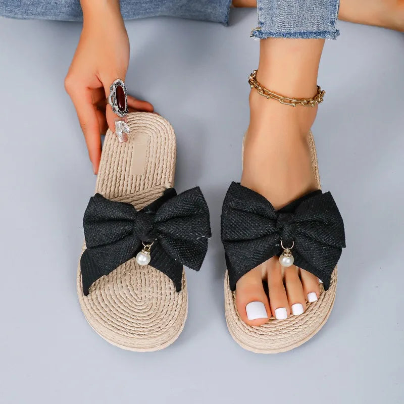 Zomer Nieuwe Trend Boogdetail Knoop Sandalen