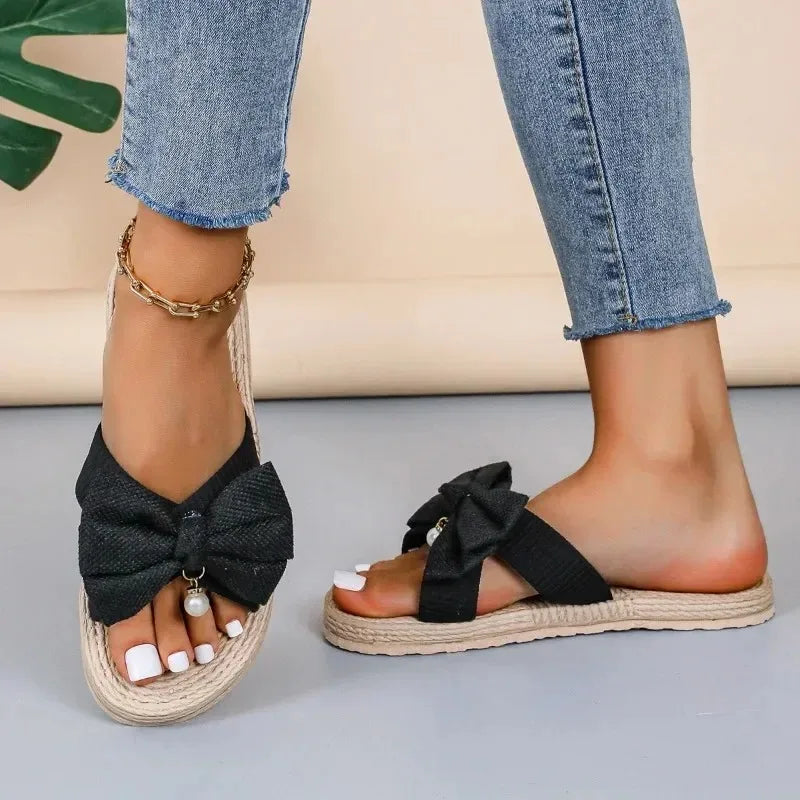 Zomer Nieuwe Trend Boogdetail Knoop Sandalen