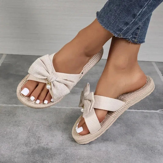 Zomer Nieuwe Trend Boogdetail Knoop Sandalen