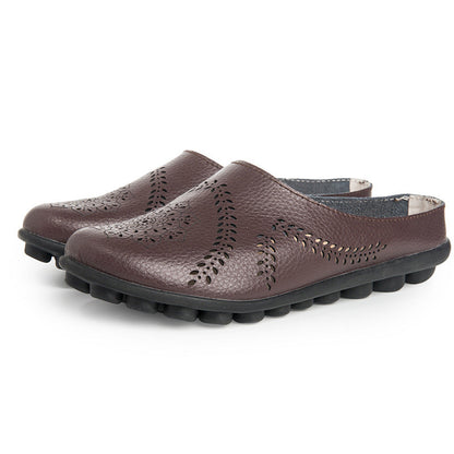 Echt Leer Vrouwen Flats Loafers