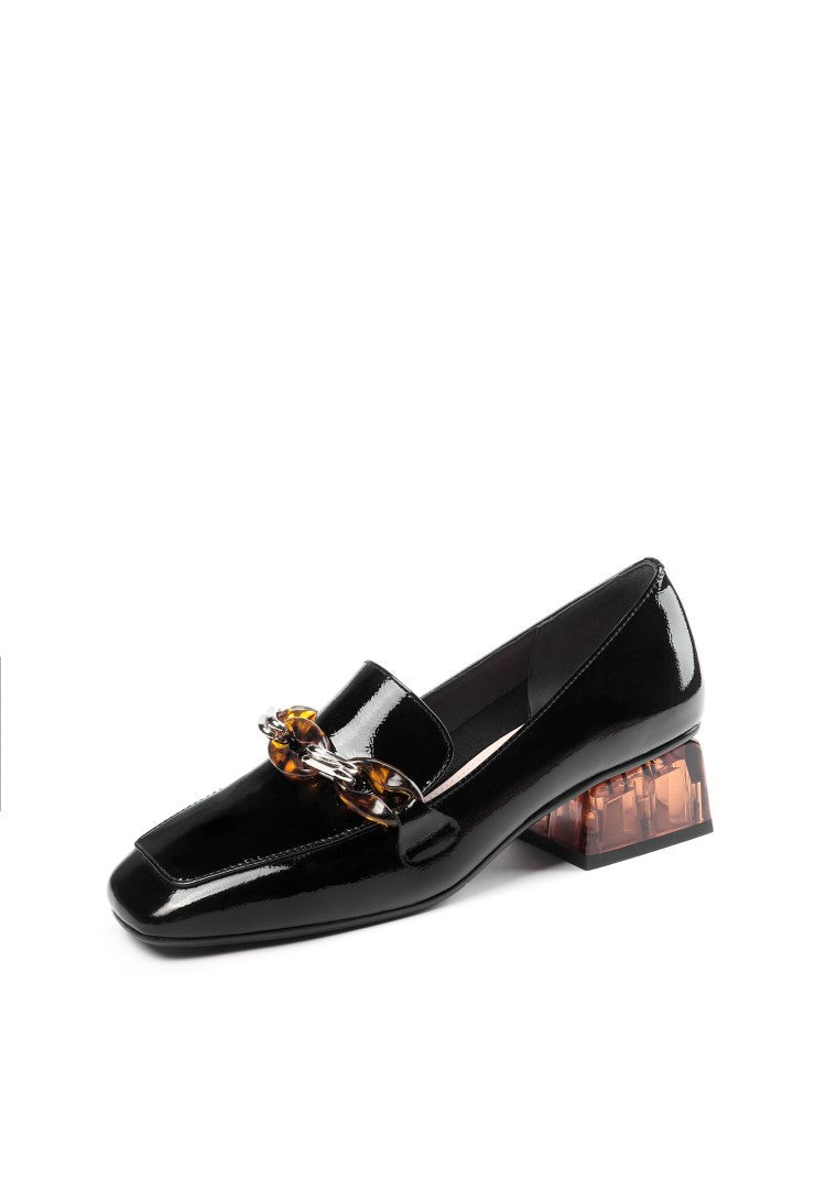 Vrouwen Lage Blokhak Loafers