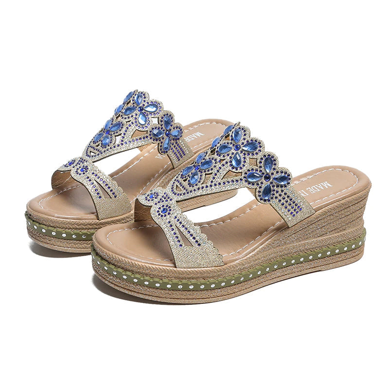 Fashion dames Boho zomer kristal slipper