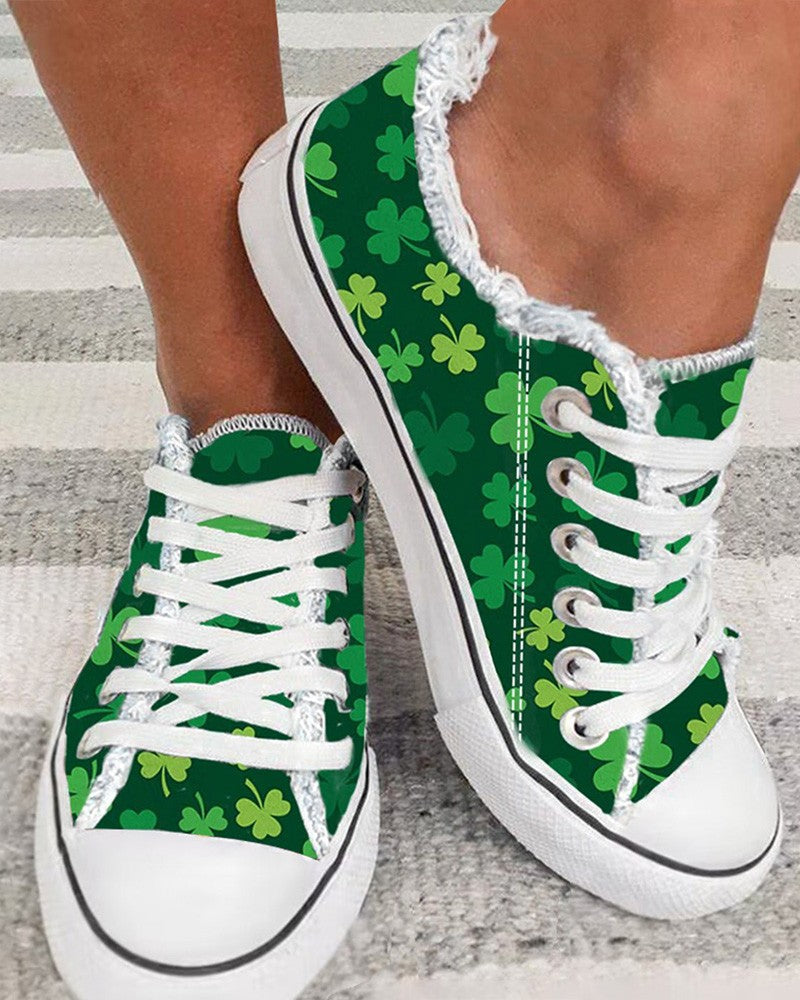 Groene klaver Shamrocks Sneakers