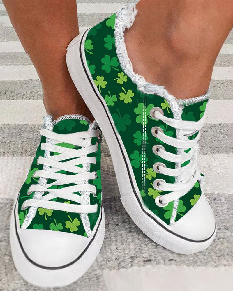 Groene klaver Shamrocks Sneakers