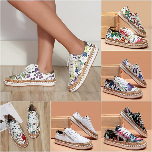 Gemakkelijke trainers met bloemen