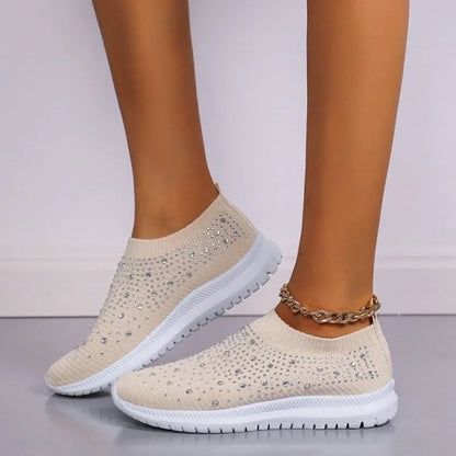 Gevulkaniseerde schoenen Sneakers Vrouwen Trainers Gebreide Sneakers Vrouwen Slip-on