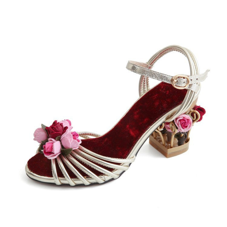 Sandalen Peep Toe Strappy Schoenen Vogelkooi Hoge Hakken