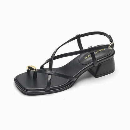 Vrouwen Enkelbandje Lage Blokhak Sandalen met Spikes