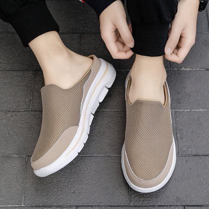 Slip-on Mesh Half Schoenen Straat Heren Slippers Lichtgewicht Comfortabele Sandalen