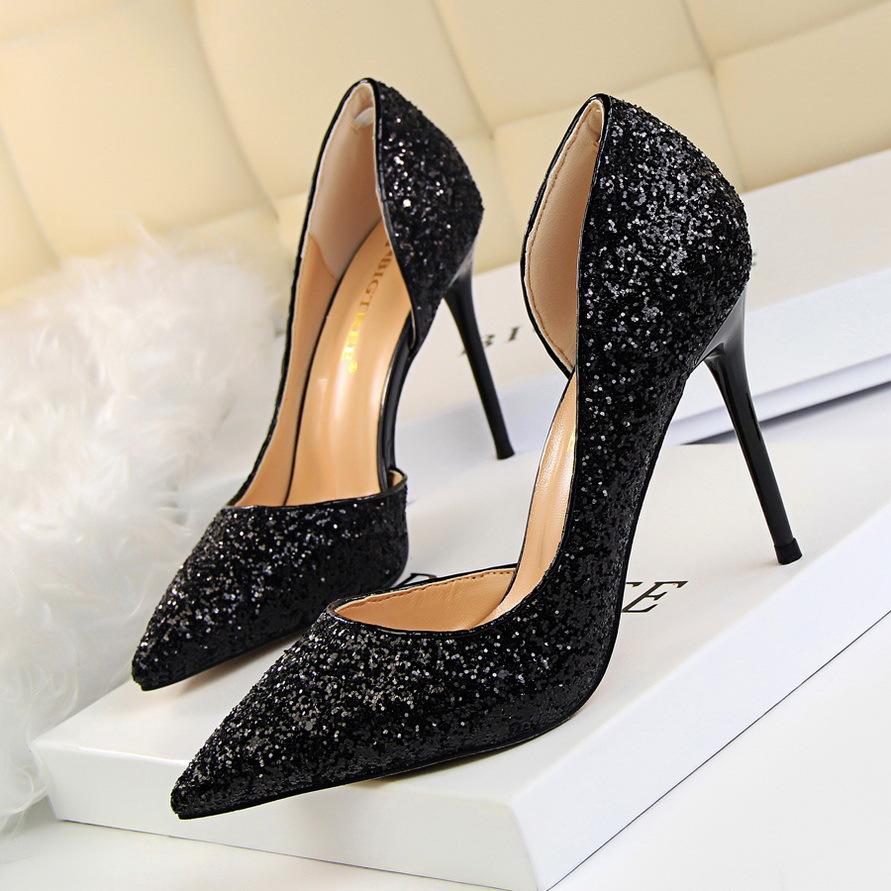 Vrouwen Glitter Decor Stiletto