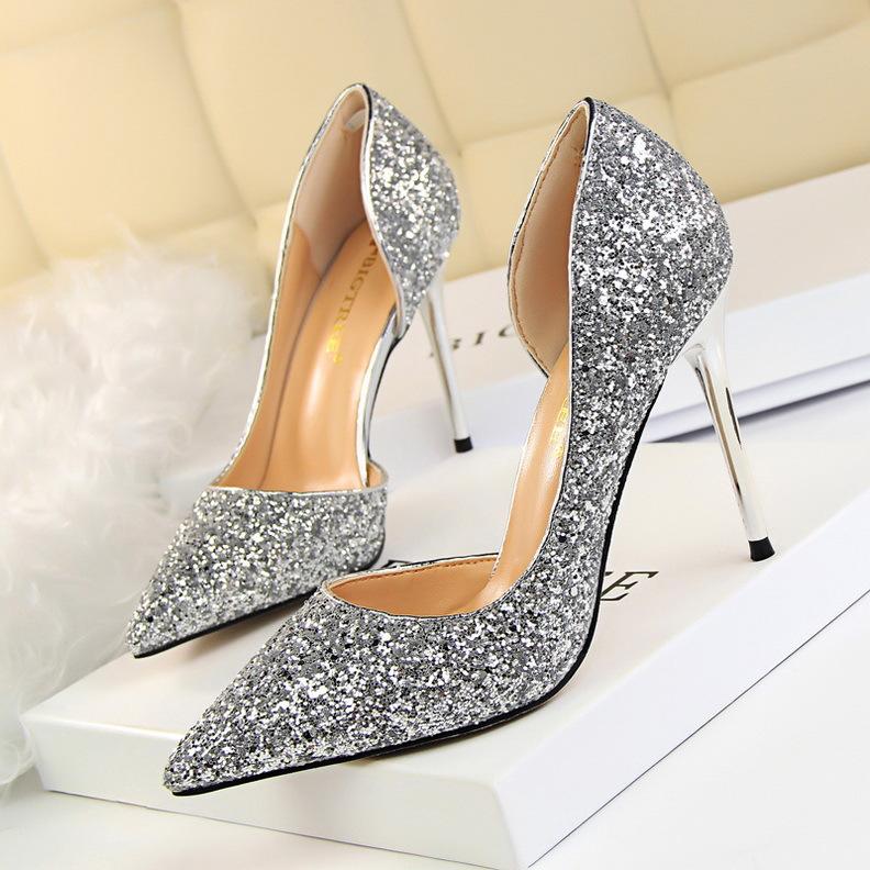 Vrouwen Glitter Decor Stiletto