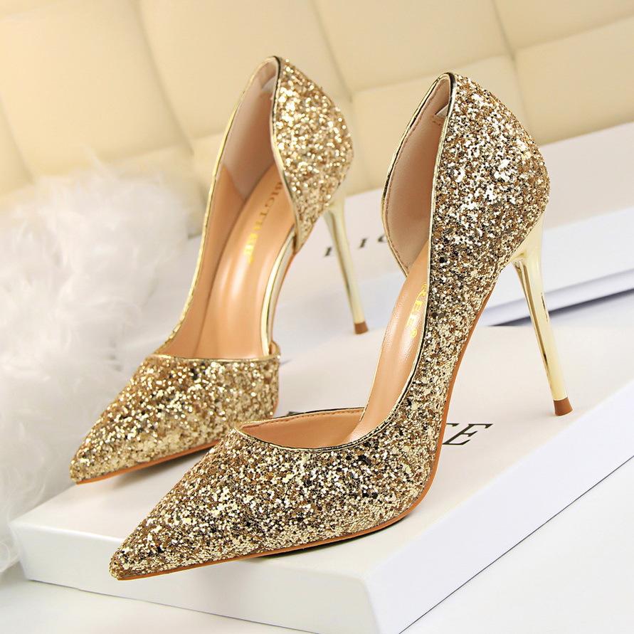 Vrouwen Glitter Decor Stiletto