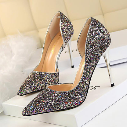 Vrouwen Glitter Decor Stiletto