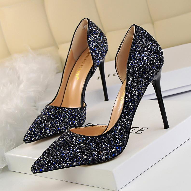 Vrouwen Glitter Decor Stiletto