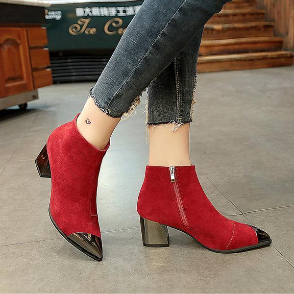 Heels Square Heels Women Winter Boots