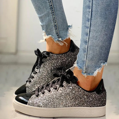 Glitter Casual Vrouwelijke Sneakers