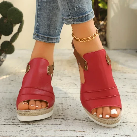 Zomerse sandalen met dikke zolen voor vrouwen