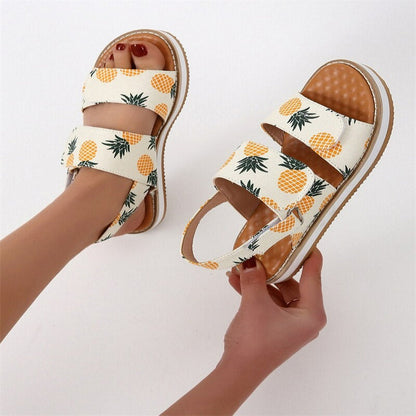 Zomer Vrouwen Fruit Multi Kleur Wedges Sandaal