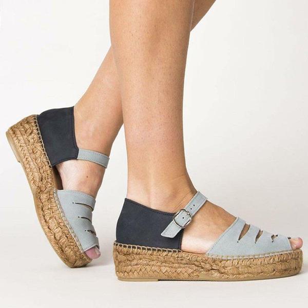 Boho espadrille sleehakken